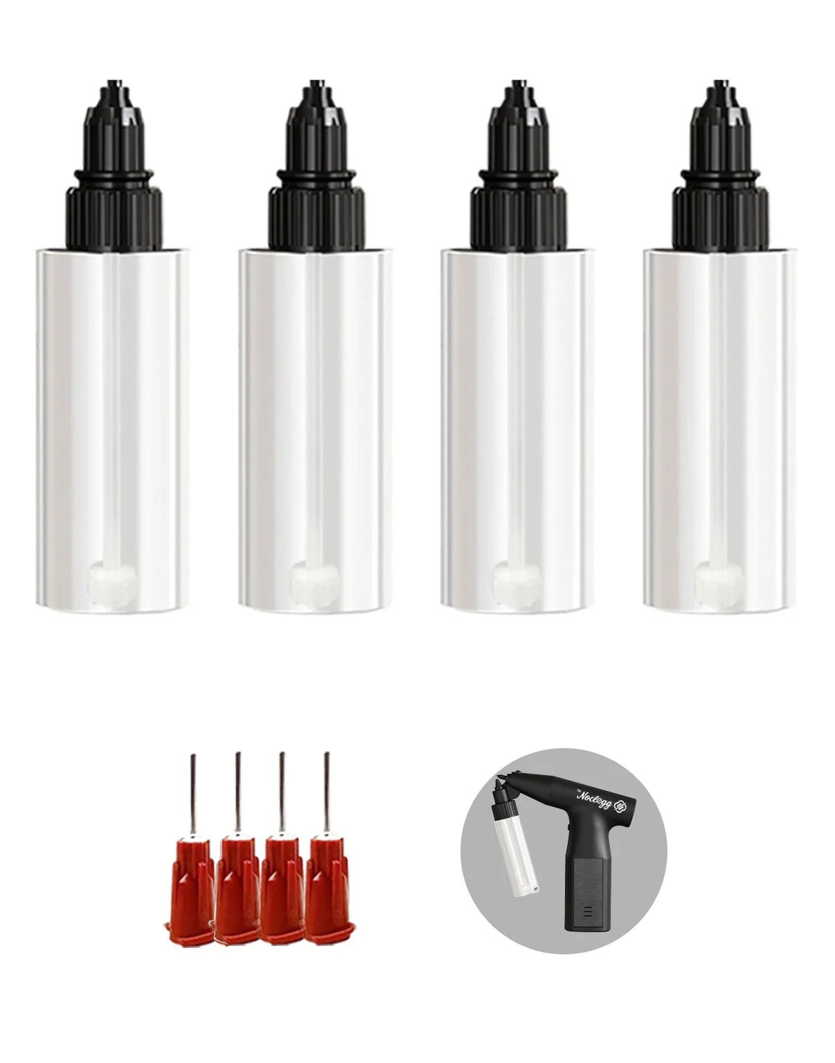 Pack Complément Airbrush Pro - 4 bouteilles + 4 aiguilles